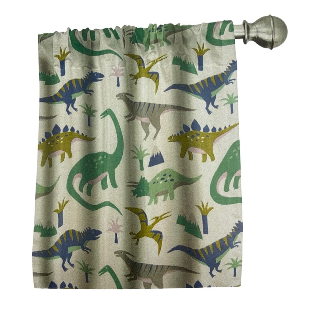 Ambesonne Cartoon Dinosaur Curtains 2 Panel Set 56x84 Rod Pocket Microfiber NEW